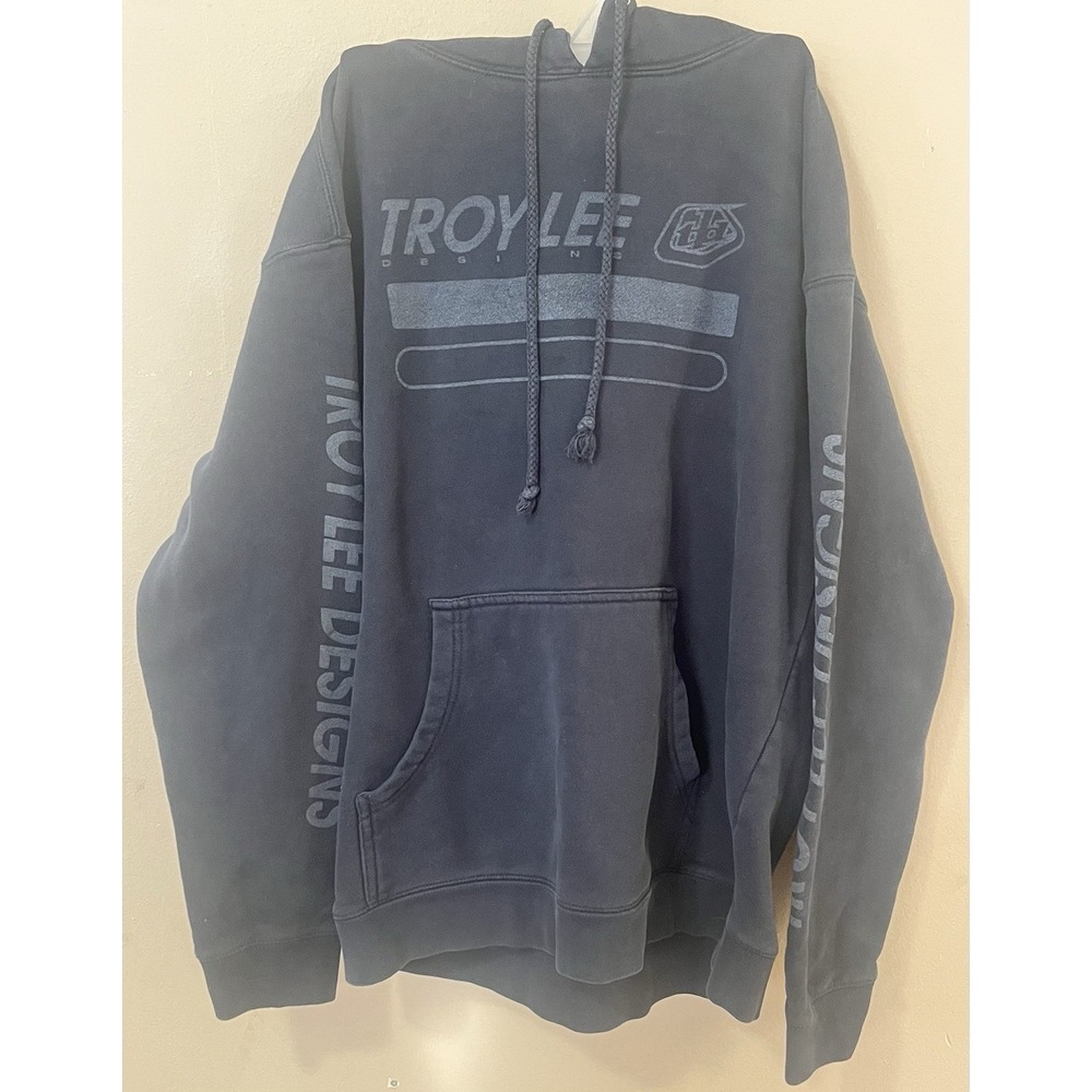Troy Lee Designs TLD Hoodie Sweatshirt Men's Medium Motocross MTB Gray Graphic